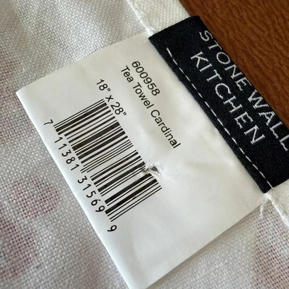 Stonewall Kitchen Tea Towel Cardinal 100% Cotton 18